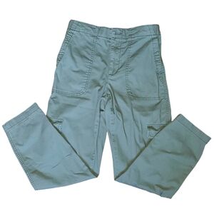 High-Waisted Chino Cargo Pants